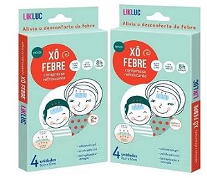 Kit com 2 caixas de Xô Febre - Compressas refrescantes - Likluc