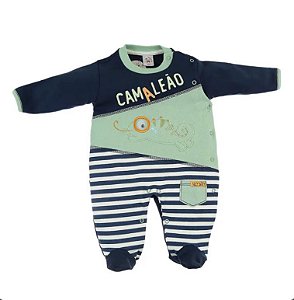 Macacão com pé Camaleão - Tam. RN ao M - Nilly Baby