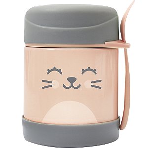 Pote Térmico com Colher Gumy - Pêssego - Buba