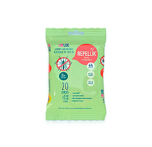 Lenços Repellik - Lenço Repelente - Pacote com 20 lenços - Likluc