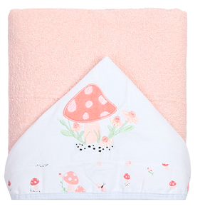 Toalhão de banho felpuda forrada com capuz 1,35m x 80cm - Cogumelos - Papi