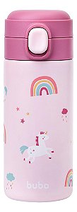 Garrafa Termica Infantil Com Canudo Unicornio Buba