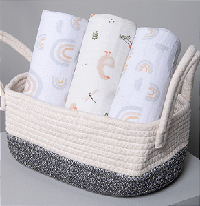 Cueiro Swaddle Papi Soft Estampado 80 x 80 cm - Passeio dos Patinhos