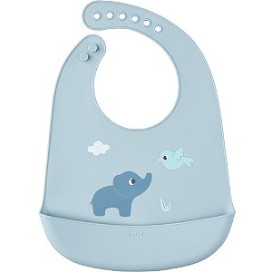 Babador em Silicone com Pega-Migalhas Elefante Buba