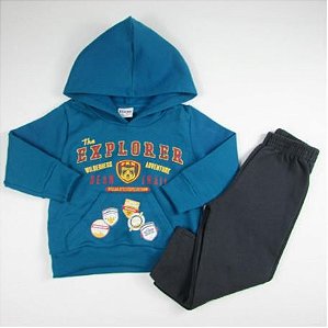 Conjunto de Moleton Masculino Explorer com Capuz - Fakini - Tam. 1