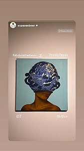 Pintura Priscilla Pessoa . OST. 40/40 cm. Ano 2025. Título: Fábula Instantânea 35.