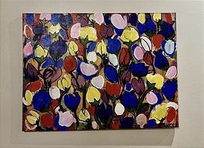 Pintura Pitágoras- Flores. OST. 80/60 cm. 2025.