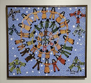 Pintura Antonio Poteiro. OST. 90/100 cm. Ciranda no Céu . Ano 2006. Com certificado de autenticidade.