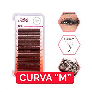 Cílios Fadvan W 5D Marrom Curva M Mix e Tamanho Único - Volume Egípcio