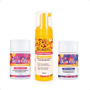 Kit Retenção Beautify Pro com Espuma de Limpeza + Finalizador + Primer