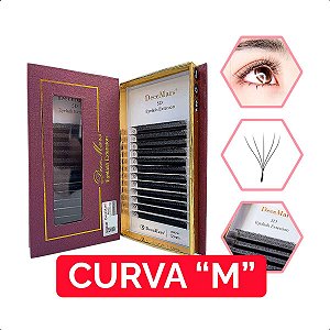 Cílios Decemars W 5D Marrom Curva M Mix e Tamanho Único - Volume Egípcio