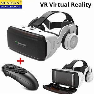 Óculos Vr Realidade Virtual 3d Shinecon G06e com Fone E Controle