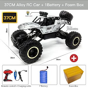 Carrinho Rock Crawler Off-road 4x4 Escala 1:12 - De 37 Cm Preto :  : Brinquedos e Jogos