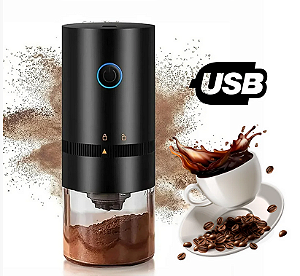 Moedor De Café Elétrico Portátil Automatico Recarregável USB