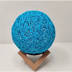 Luminária Bola De Barbante Abajur USB Luz Led Colorido Decoração Casa