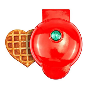 Mini Máquina De Assar Forma Elétrica Retro Waffle Coração 220V