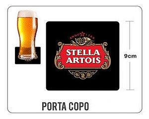 Porta Copo Stella Artois Emborrachado Cerveja Alto Relevo