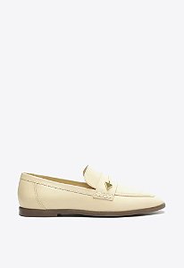 MOCASSIM SCHUTZ DESMOND TRIANGLE COURO BRANCO