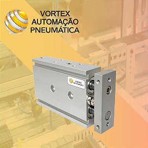 Atuador Guiado Magnético com Duplo Êmbolo Ø25 X 25mm