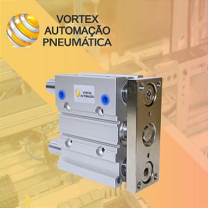 Cilindro Pneumático Guiado Dupla Ação Ø25 X 25mm