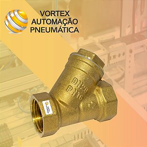 Filtro Y Em Latão Tela Em Inox Rosca 1/4 Bsp