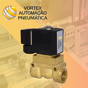Valvula de processo N.F 2/2 vias latão rosca 3/8'' 50 BAR - 220V