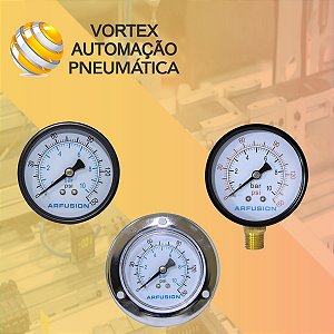 Manometros verticais horizontais e com flange  4, 10 e 16 Bar