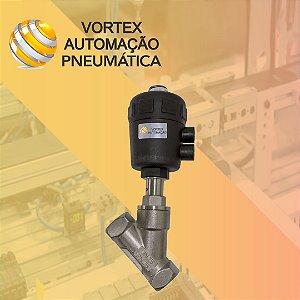 Valvula Angular Simples Ação 2/2 Vias Rosca 1.1/4'' Bsp - Corpo em aço inox