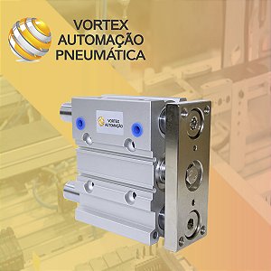 Cilindro Pneumático Guiado Dupla Ação Ø40 X 25mm
