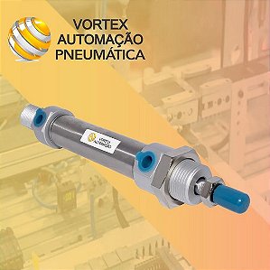 Cilindro Pneumático Mini 6432 Dupla Ação Ø25 X 125mm Curso