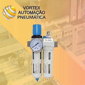 Filtro Regulador E Lubrificador Rosca 1/4 Pressão Máxima 16 Bar
