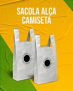 Sacola Plástica com Alça Camiseta
