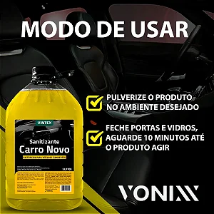 Sanitizante Carro Novo 5 litros Vonixx
