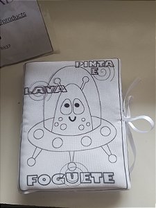 Livro Pintar e Lava Foguete
