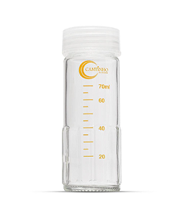 Frasco vidro para armazenar leite materno 70ml