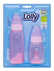 Lolly Kit 2 Mamadeiras Clean Rosa 220ml & 120ml