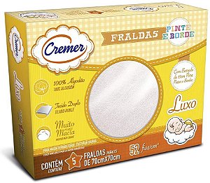 Cremer Fraldas de Pano Pinte e Borde - 5 Unid