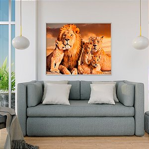 Quadro Família leos 40x60