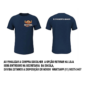 Camiseta Azul Marinho E.E Roberto Mange