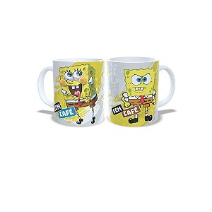 Caneca Personalizada Bob Esponja com café e sem Café Ref-010