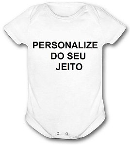 Body Infantil Branco Personalizado P ao GG