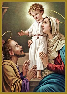 Quadro Decorativo Religioso Família de Nazaré