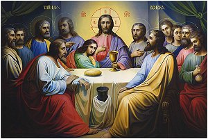 Quadro Religioso A Última Ceia de Jesus