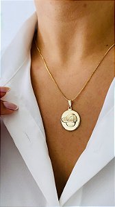 MEDALHA FILHO FOLHEADA