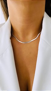 CHOKER FITA GLAMOUR- PRATA 1000