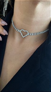 CHOKER STRASS CORAÇÃO