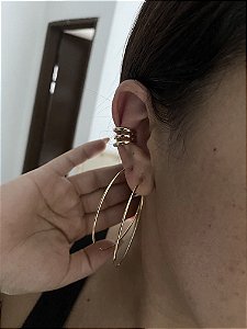 ARGOLA FIO G- FECHO CLIP- DOURADA