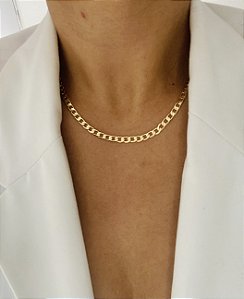 CHOKER CORRENTE FOLHEADA