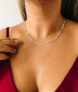 COLAR CHOKER CORRENTE- PRATA 1000