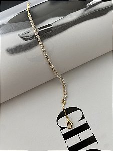 PULSEIRA RIVIERA ZIRCÔNIAS- DOURADA